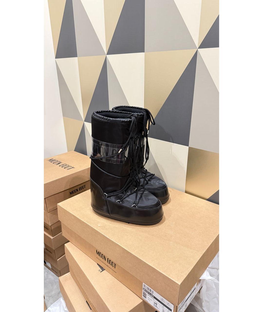 MOON BOOT Черные текстильные сапоги, фото 2