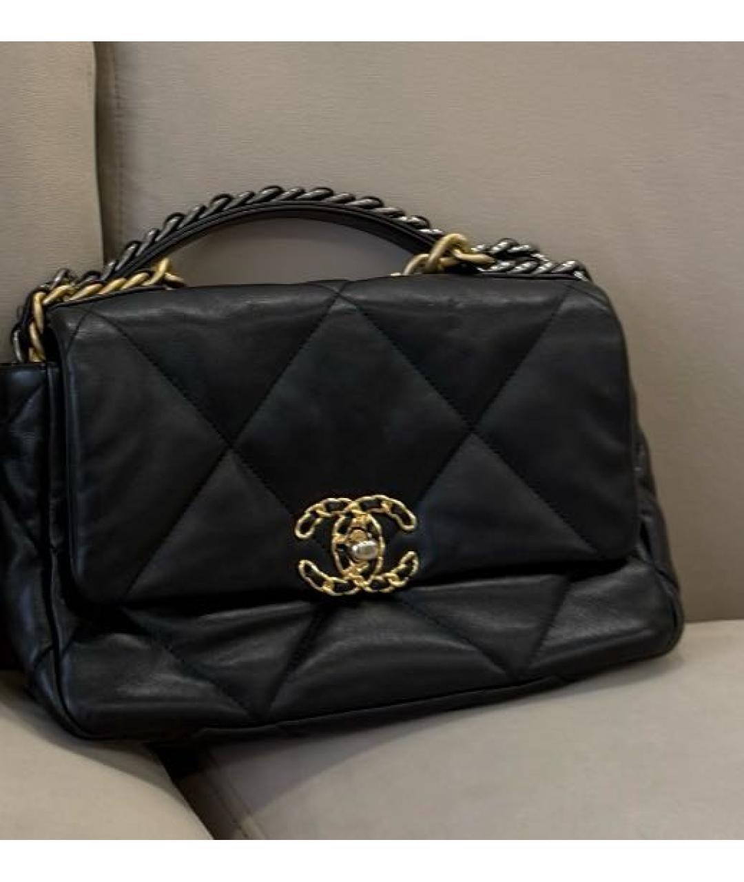 CHANEL Черная кожаная сумка через плечо, фото 4