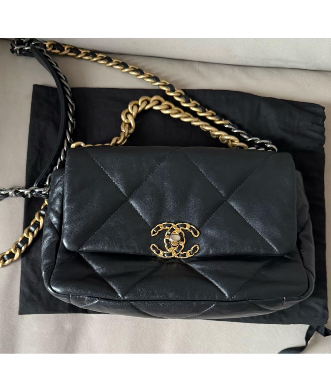 CHANEL Черная кожаная сумка через плечо, фото 3