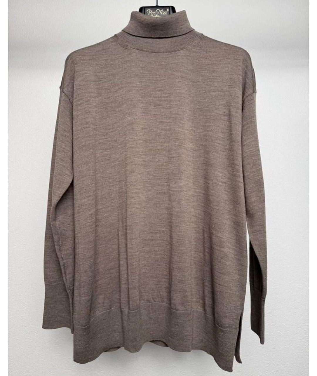 MAX MARA Коричневая шерстяная водолазка, фото 2