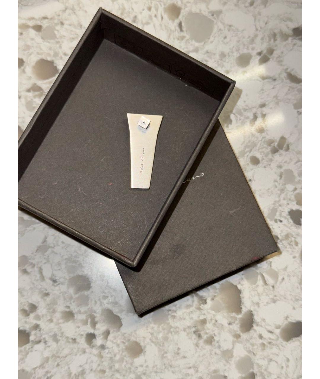 RICK OWENS Серебряные латунные серьги, фото 2