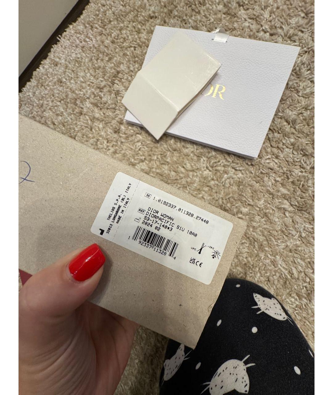 CHRISTIAN DIOR Черные пластиковые солнцезащитные очки, фото 4