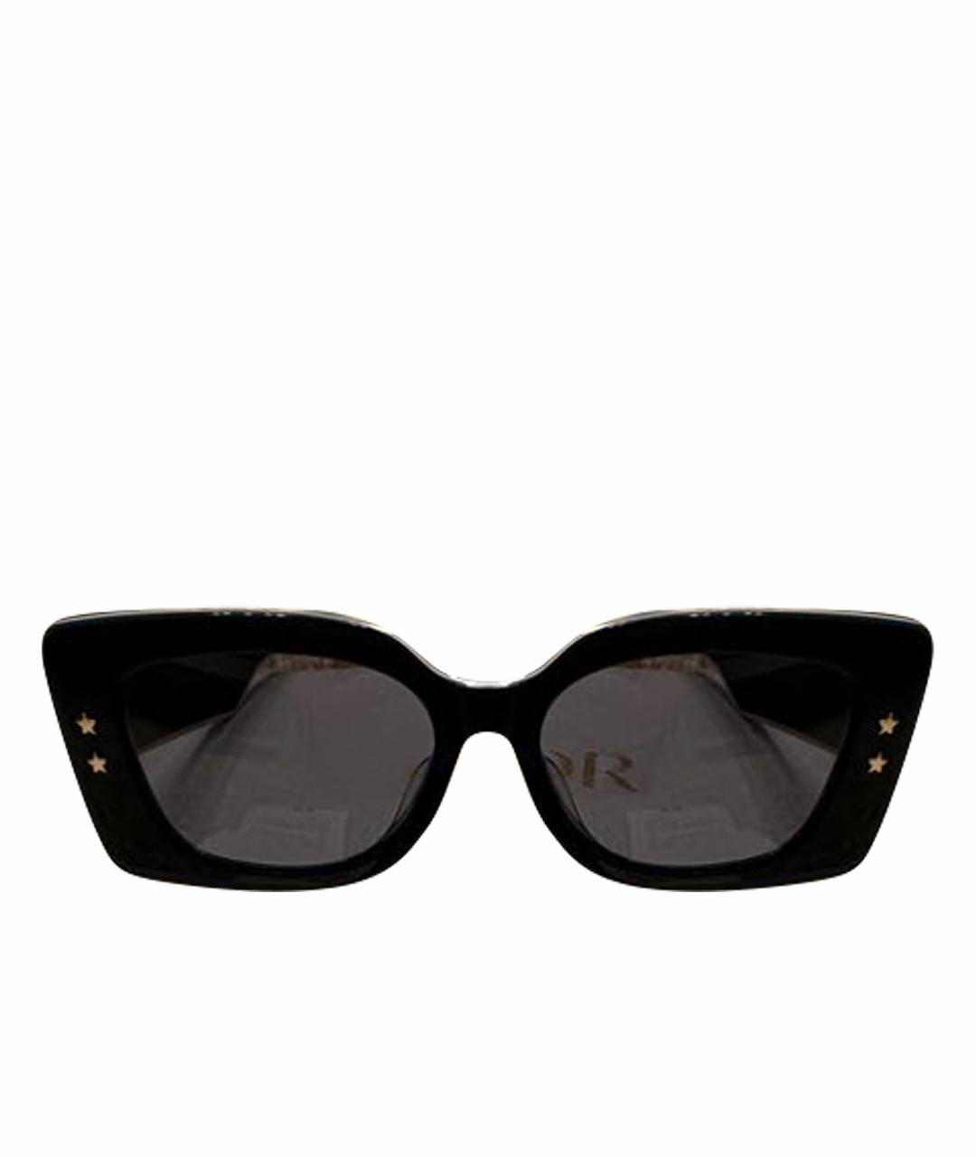 CHRISTIAN DIOR Черные пластиковые солнцезащитные очки, фото 1