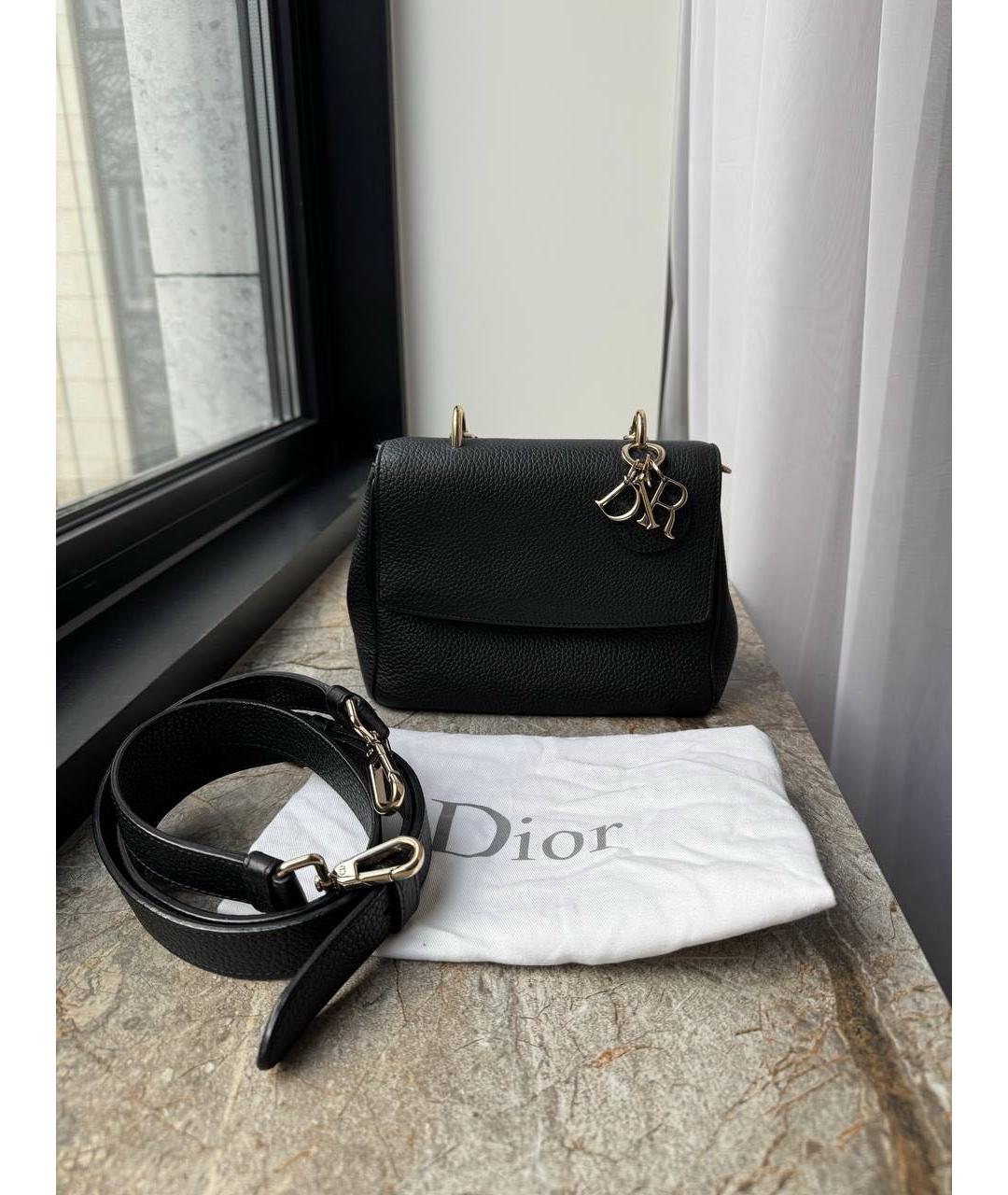 CHRISTIAN DIOR Черная кожаная сумка через плечо, фото 8