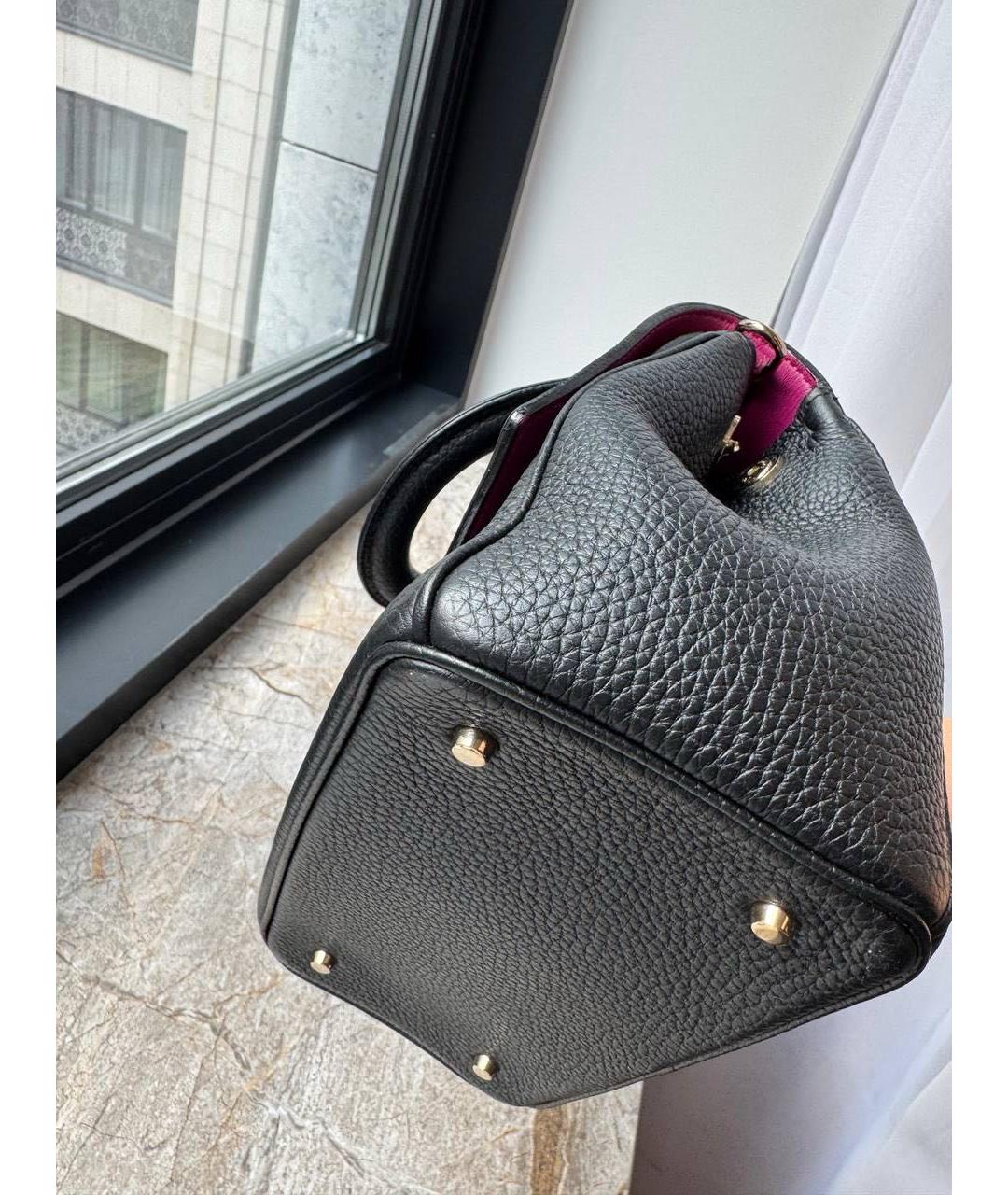 CHRISTIAN DIOR Черная кожаная сумка через плечо, фото 6