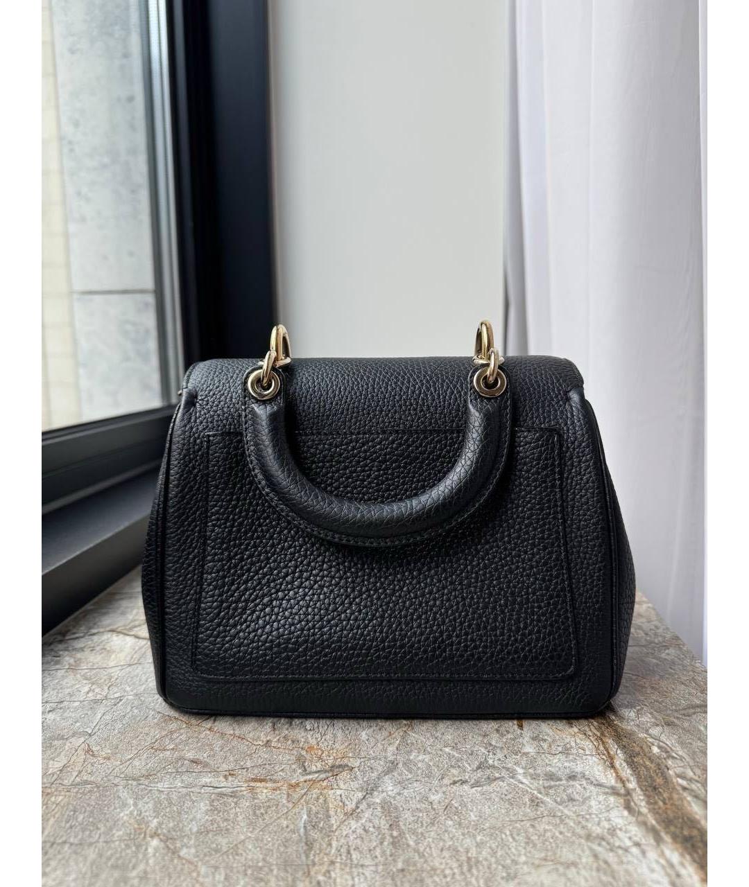 CHRISTIAN DIOR Черная кожаная сумка через плечо, фото 3