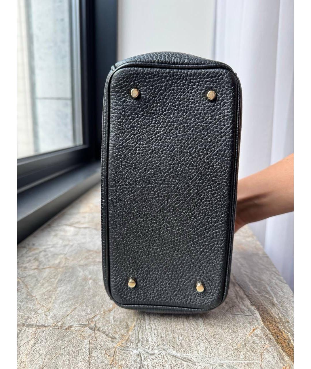 CHRISTIAN DIOR Черная кожаная сумка через плечо, фото 5