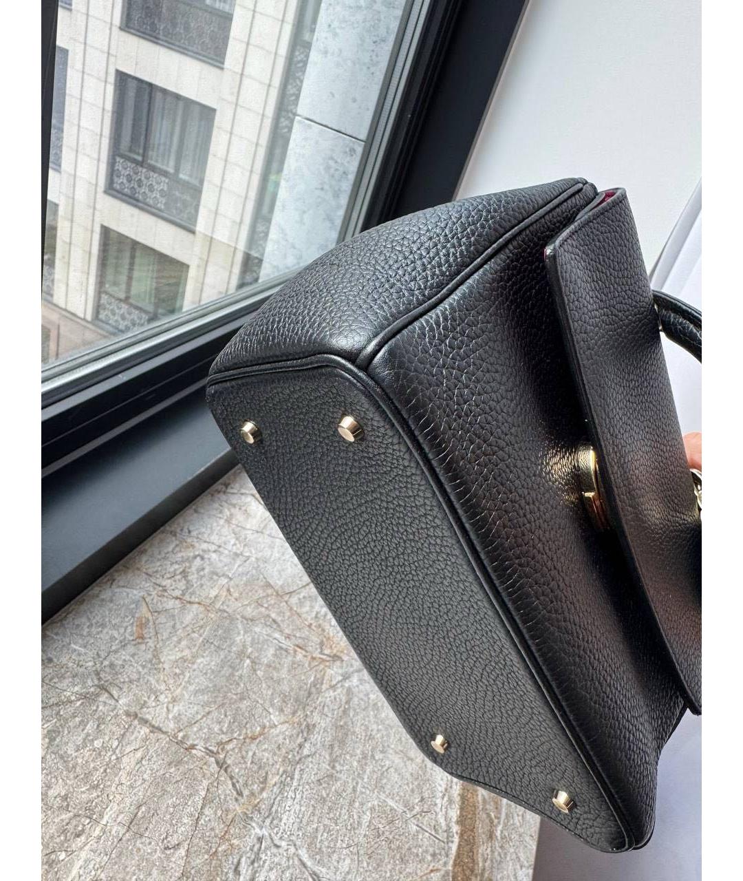 CHRISTIAN DIOR Черная кожаная сумка через плечо, фото 2