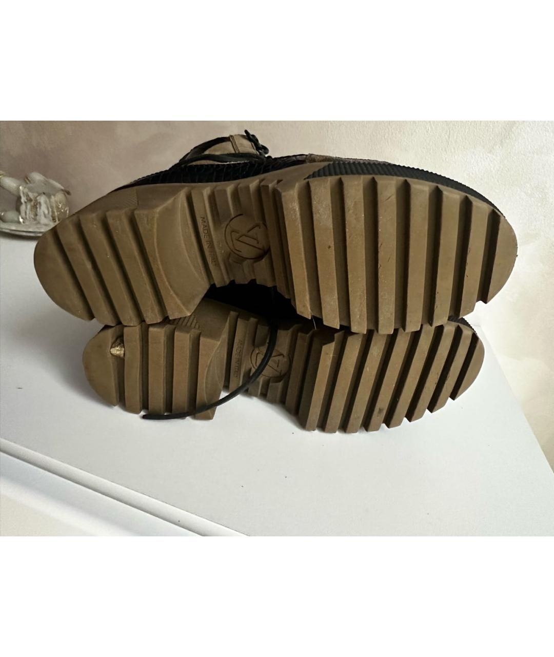 LOUIS VUITTON Коричневые замшевые ботинки, фото 7