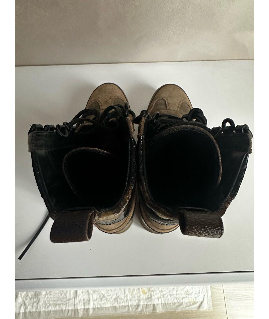 LOUIS VUITTON Коричневые замшевые ботинки, фото 5