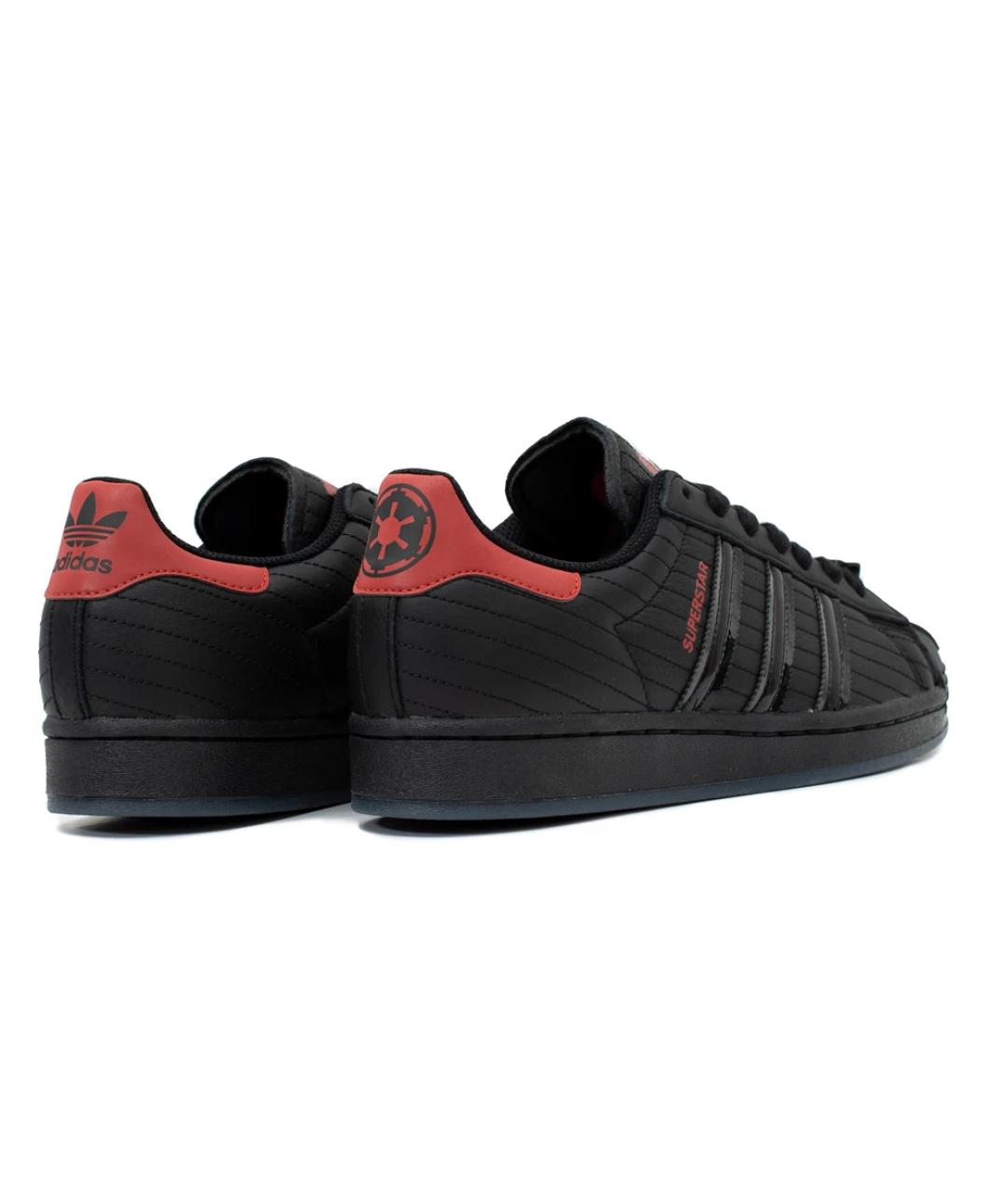 ADIDAS Черные кожаные низкие кроссовки / кеды, фото 4