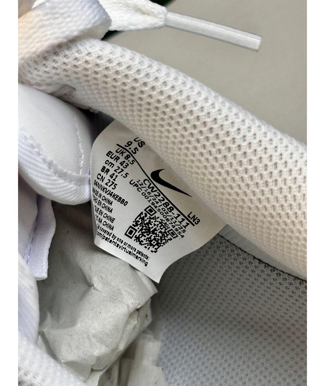 NIKE Белые кожаные низкие кроссовки / кеды, фото 6