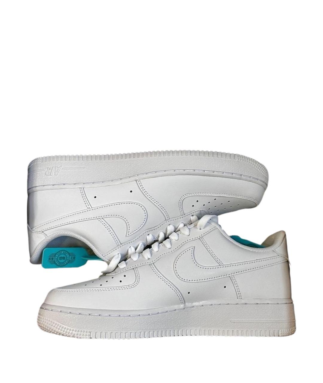 NIKE Белые кожаные низкие кроссовки / кеды, фото 10