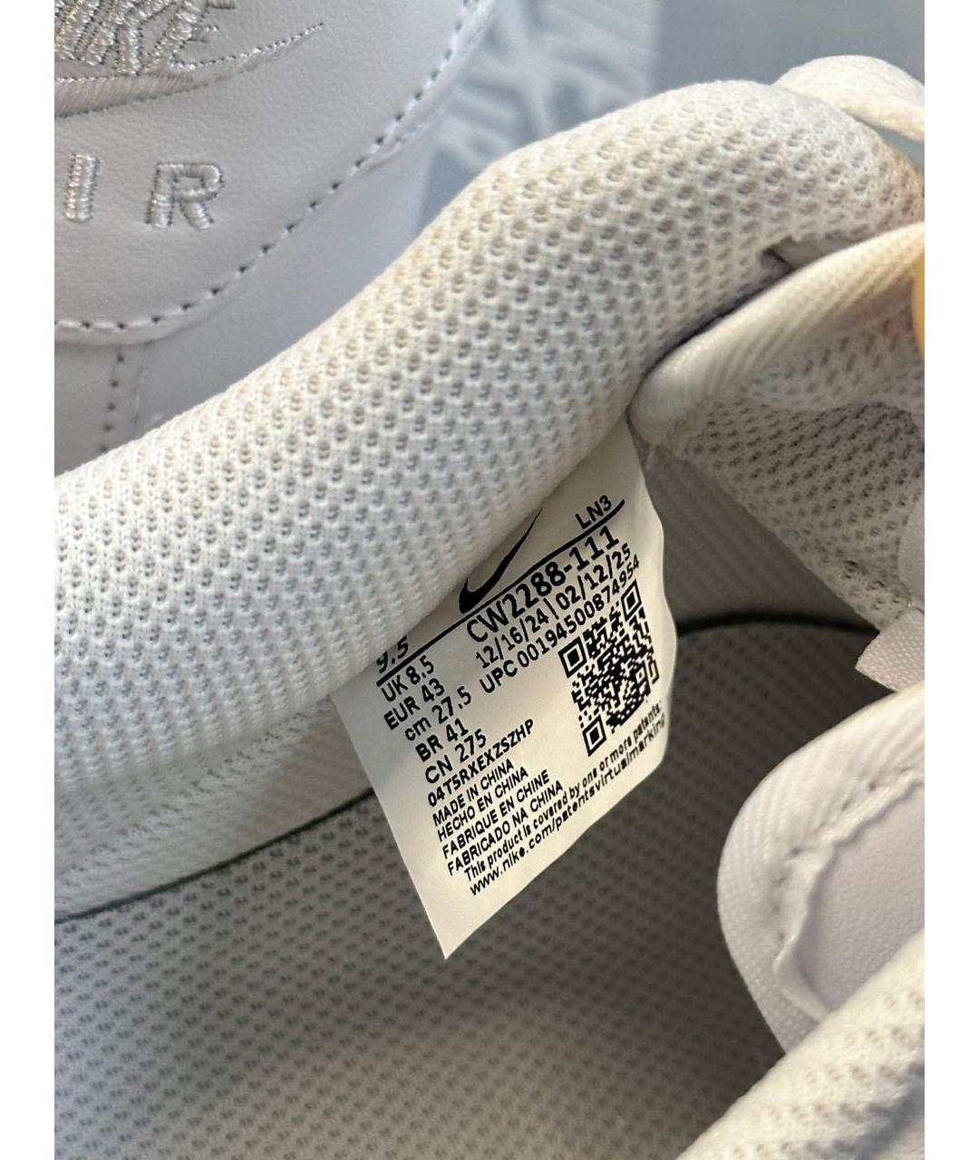 NIKE Белые кожаные низкие кроссовки / кеды, фото 7