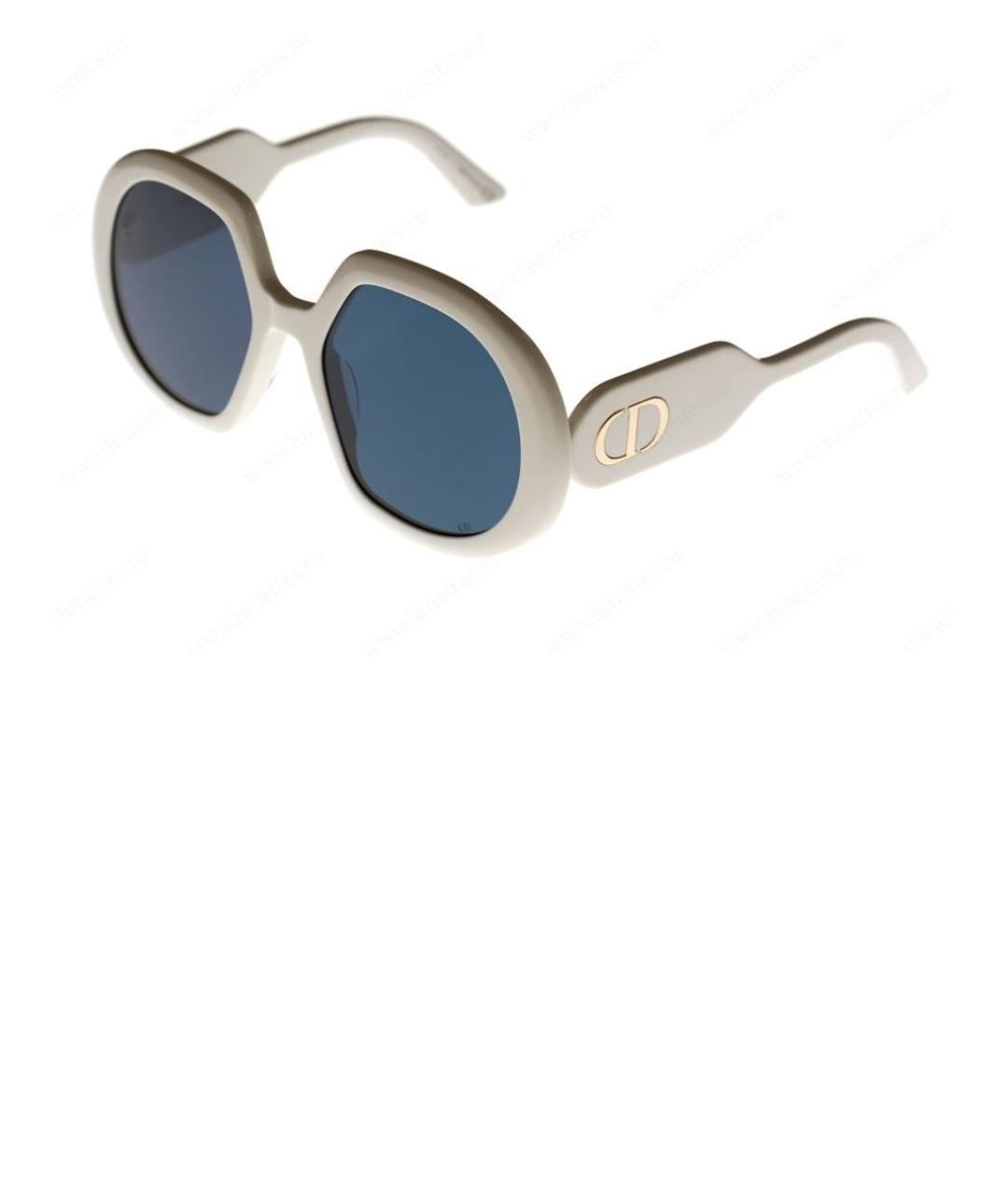 CHRISTIAN DIOR Белые пластиковые солнцезащитные очки, фото 7