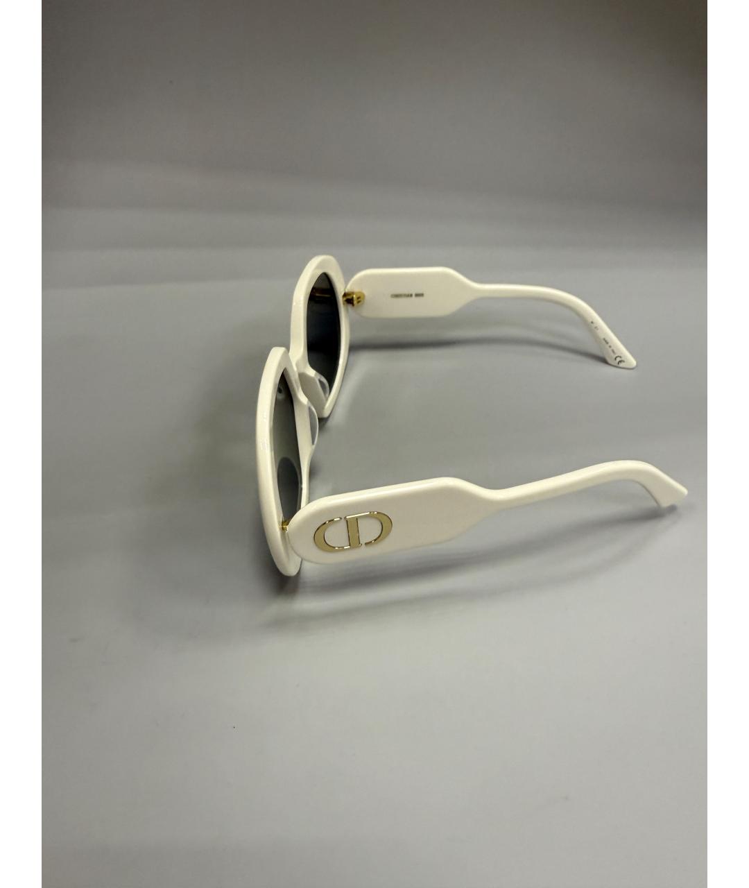 CHRISTIAN DIOR Белые пластиковые солнцезащитные очки, фото 6