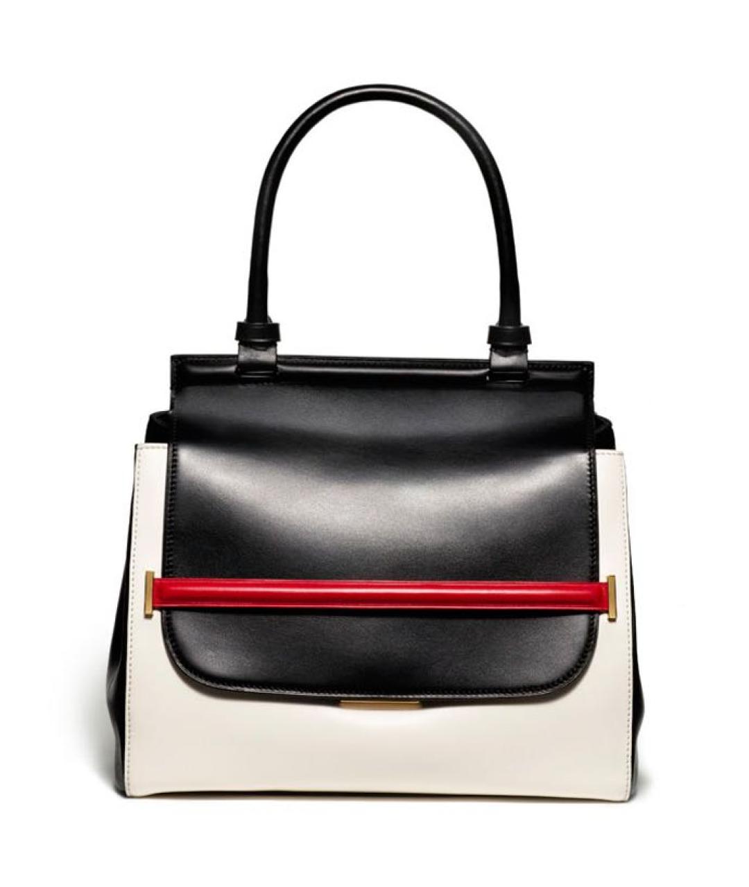 THE ROW Черная кожаная сумка с короткими ручками, фото 1