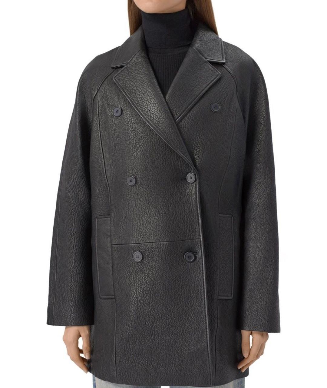12 STOREEZ Черное кожаное пальто, фото 8