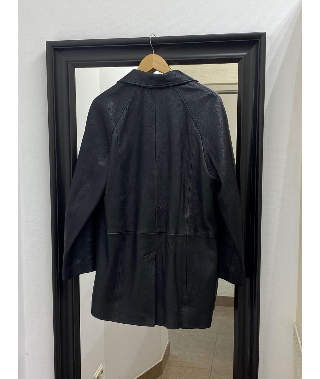 12 STOREEZ Черное кожаное пальто, фото 2