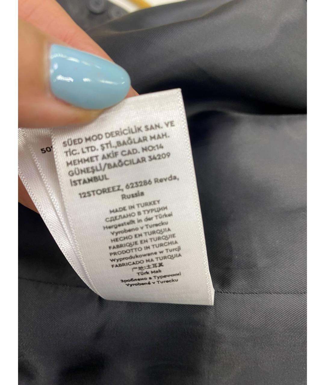 12 STOREEZ Черное кожаное пальто, фото 6