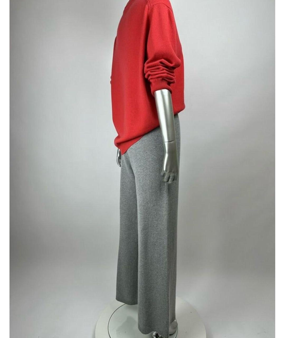 MAX MARA Серые шерстяные брюки широкие, фото 2