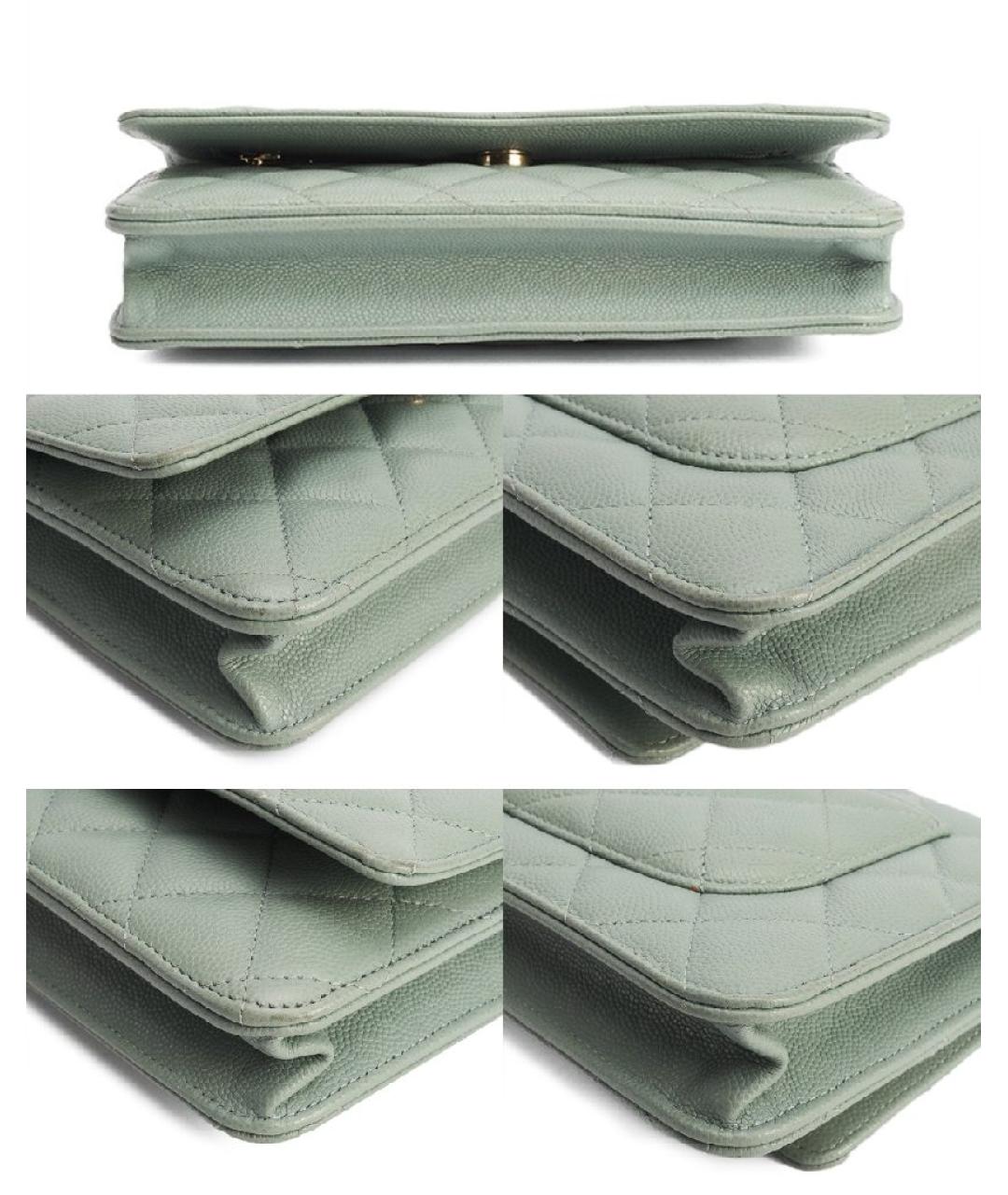 CHANEL Зеленая кожаная сумка через плечо, фото 6