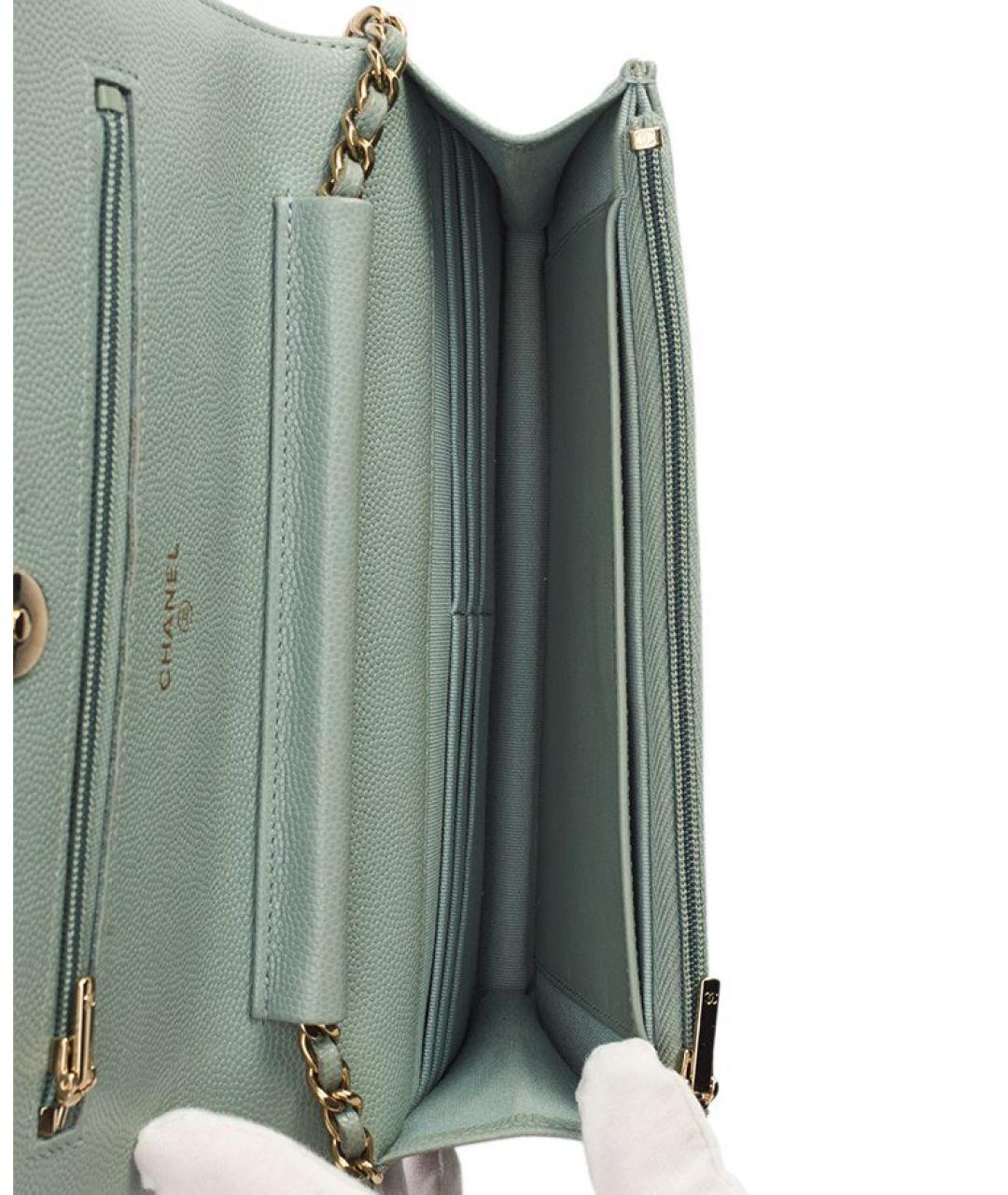 CHANEL Зеленая кожаная сумка через плечо, фото 4