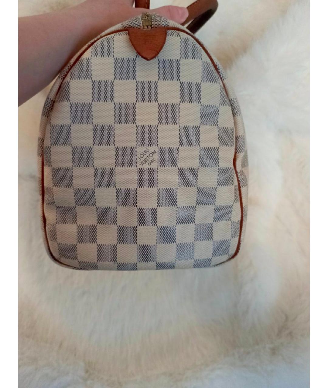 LOUIS VUITTON Белая сумка с короткими ручками, фото 6