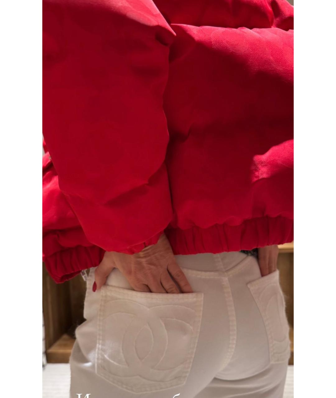 CHANEL Белые хлопковые прямые джинсы, фото 2