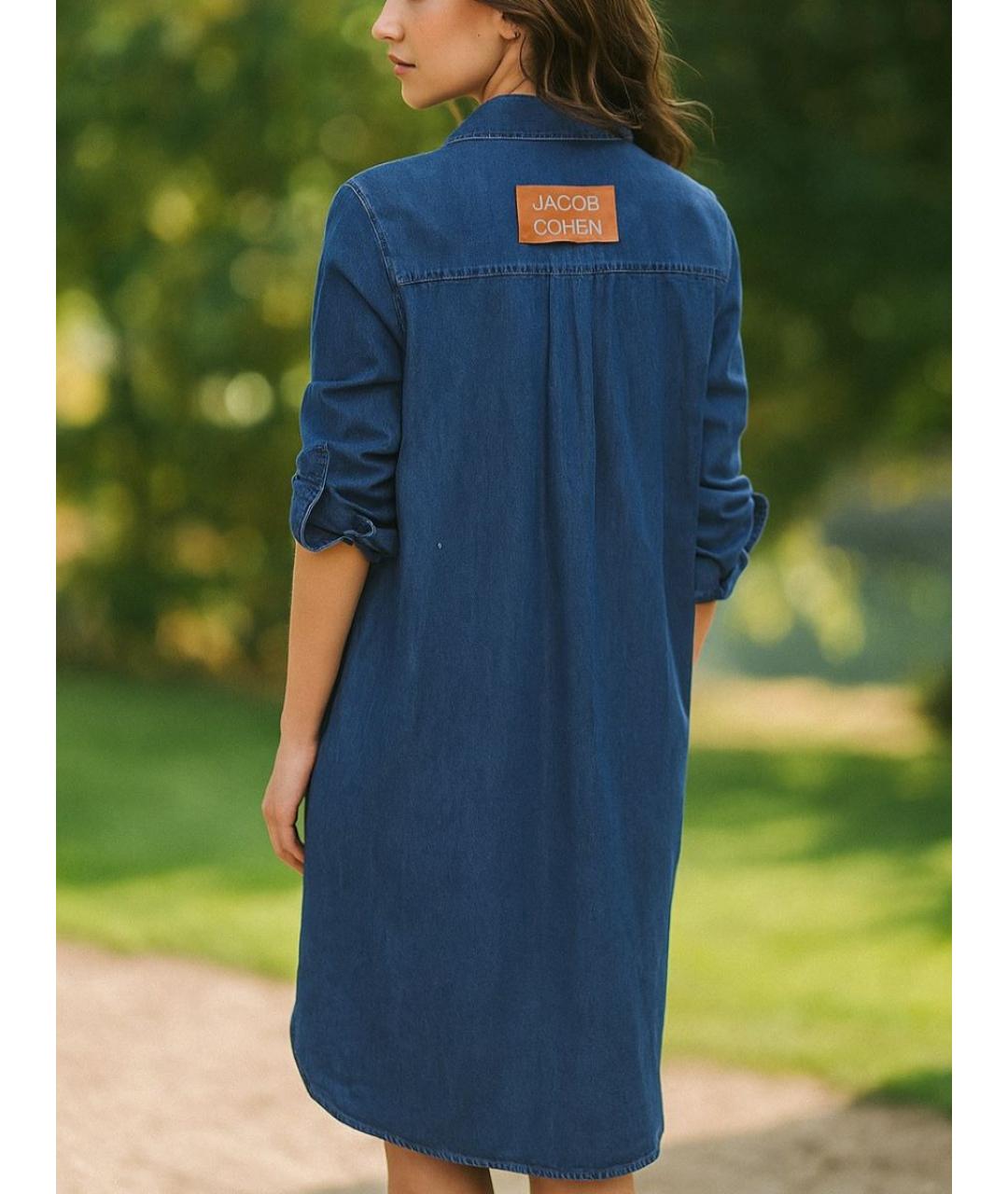 JACOB COHEN Синее хлопковое повседневное платье, фото 6