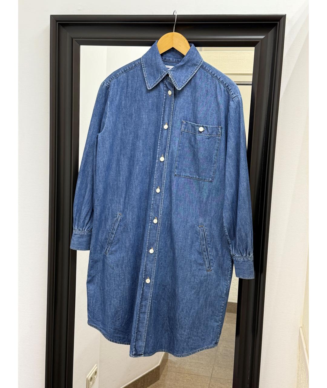 JACOB COHEN Синее хлопковое повседневное платье, фото 7