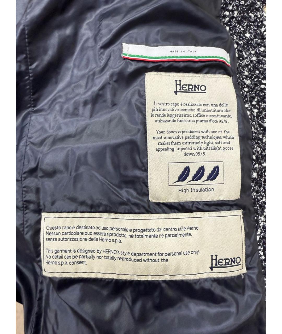 HERNO Серый пуховик, фото 4