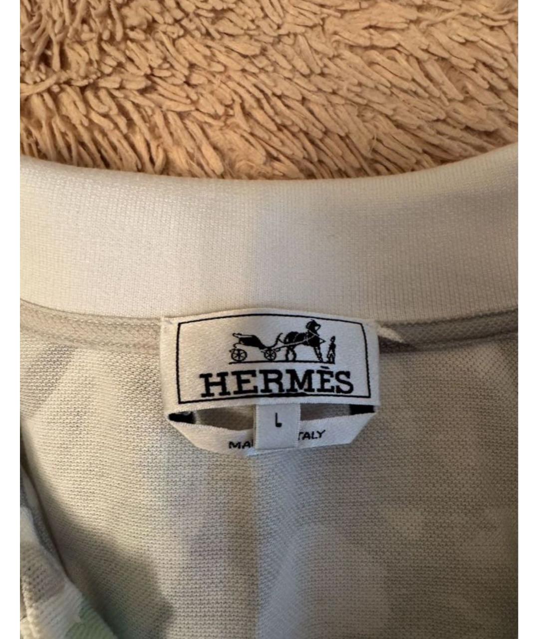 HERMES Мульти хлопковое поло с коротким рукавом, фото 4