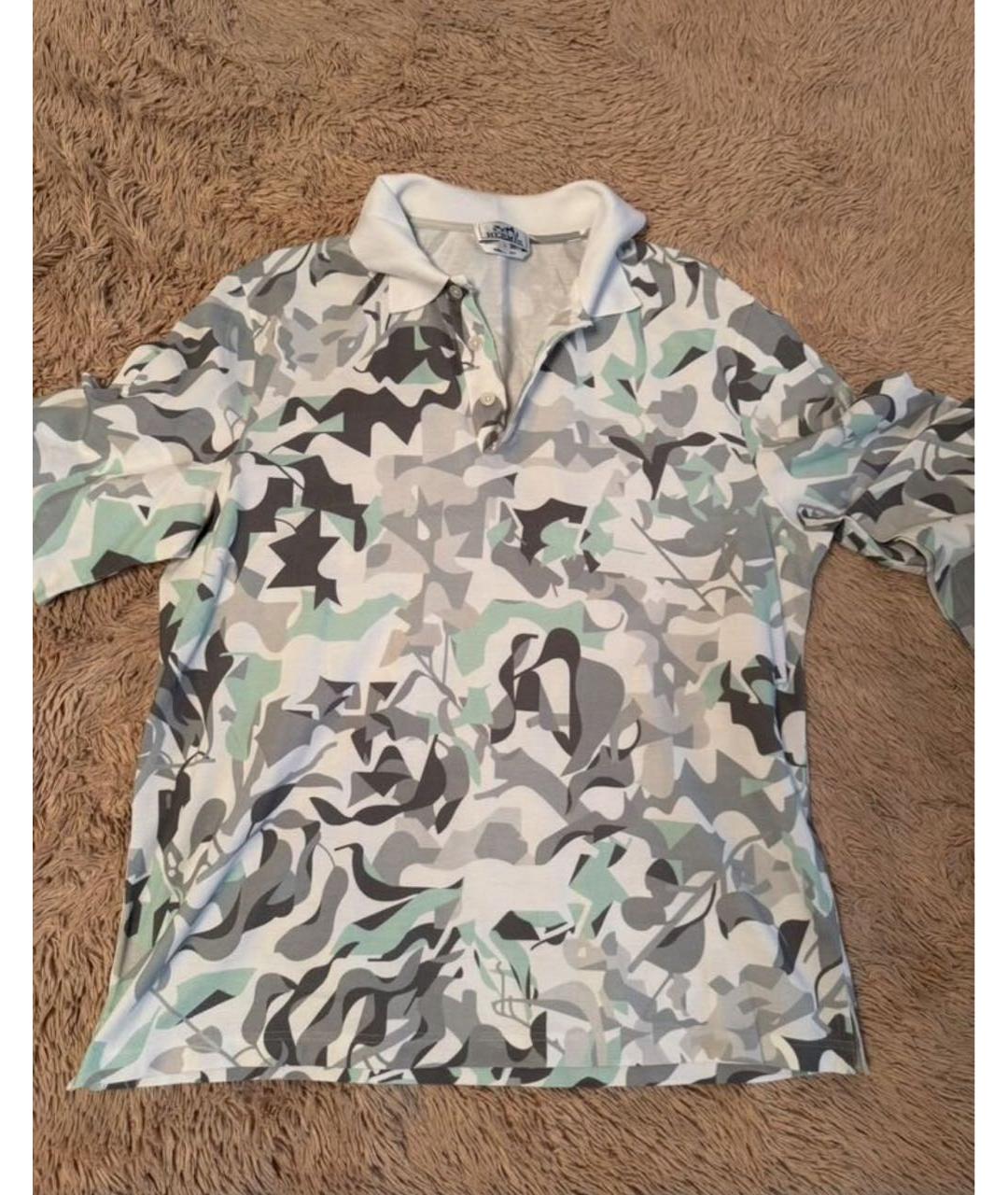 HERMES Мульти хлопковое поло с коротким рукавом, фото 2