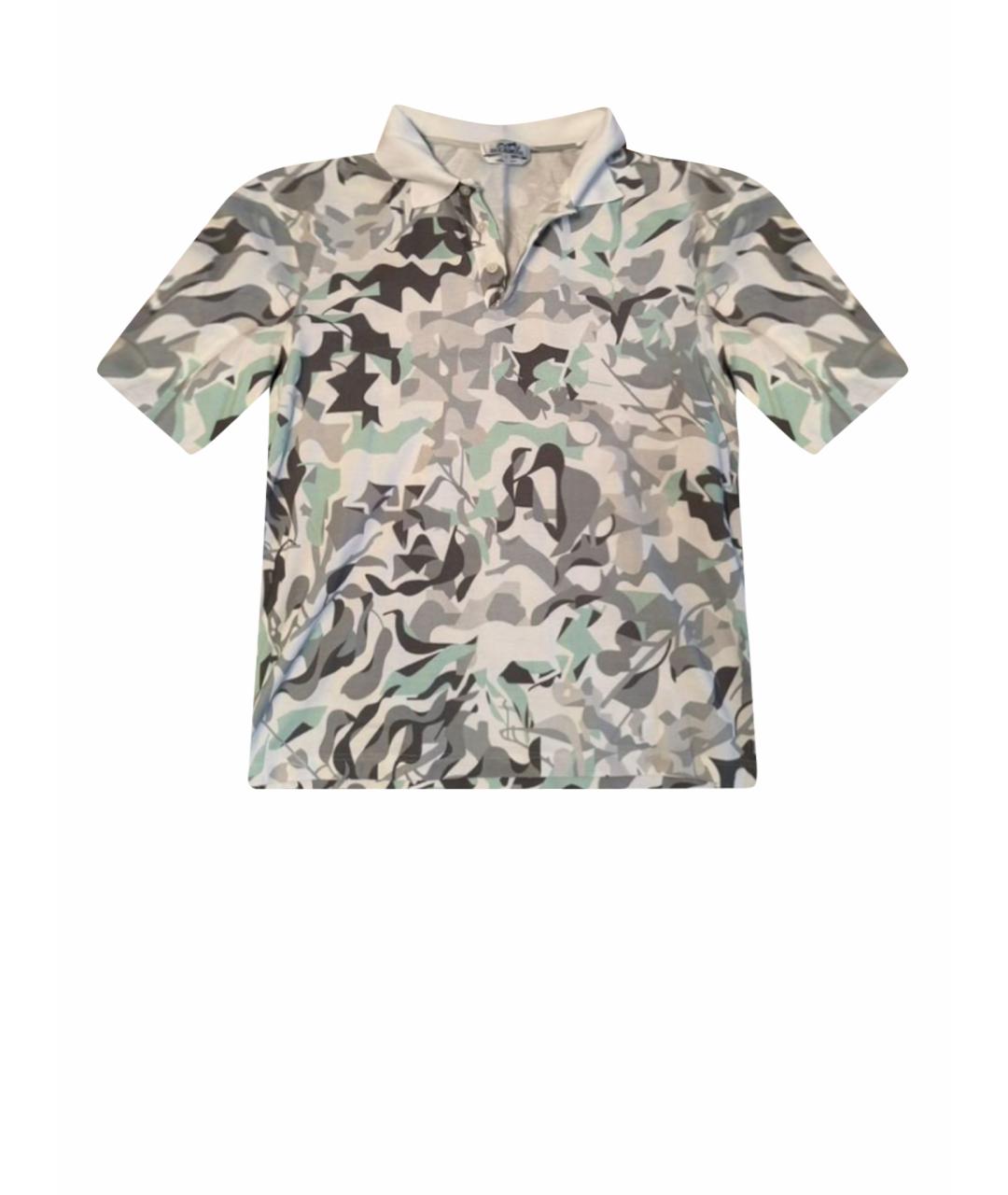 HERMES Мульти хлопковое поло с коротким рукавом, фото 1