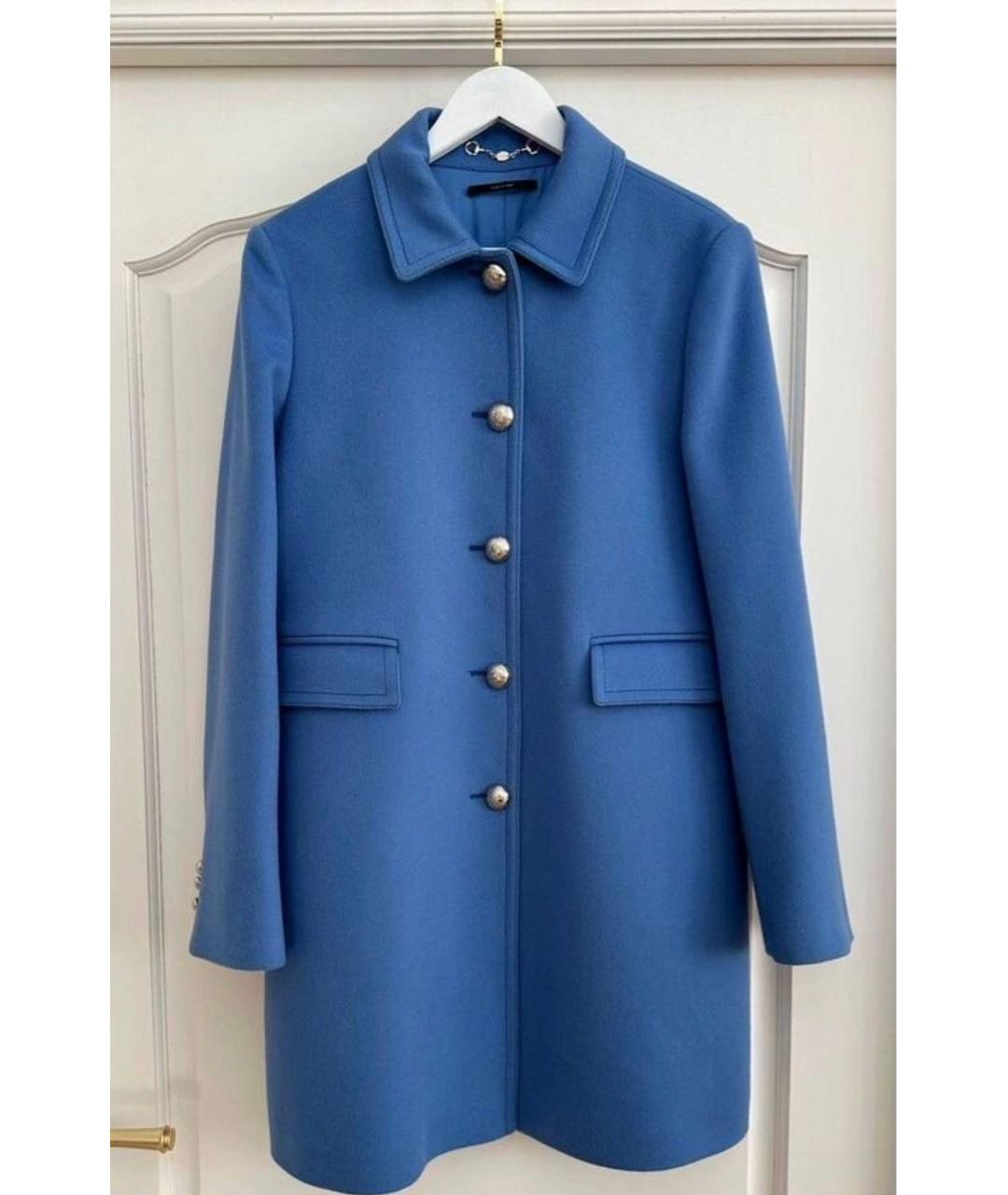 GUCCI Голубое шерстяное пальто, фото 9