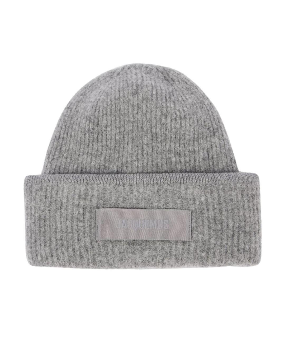 JACQUEMUS Серая шерстяная шапка, фото 1