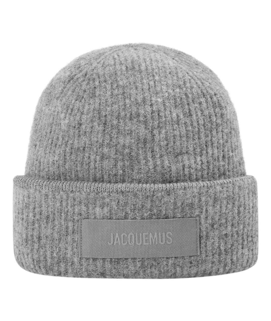 JACQUEMUS Серая шерстяная шапка, фото 3