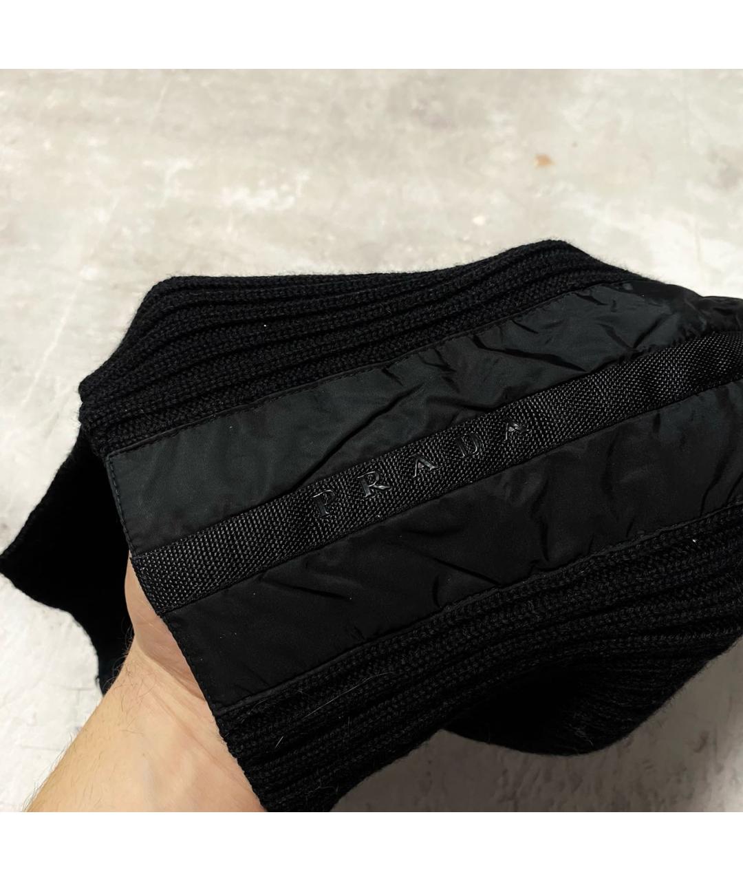 PRADA Черная шерстяная шапка, фото 3