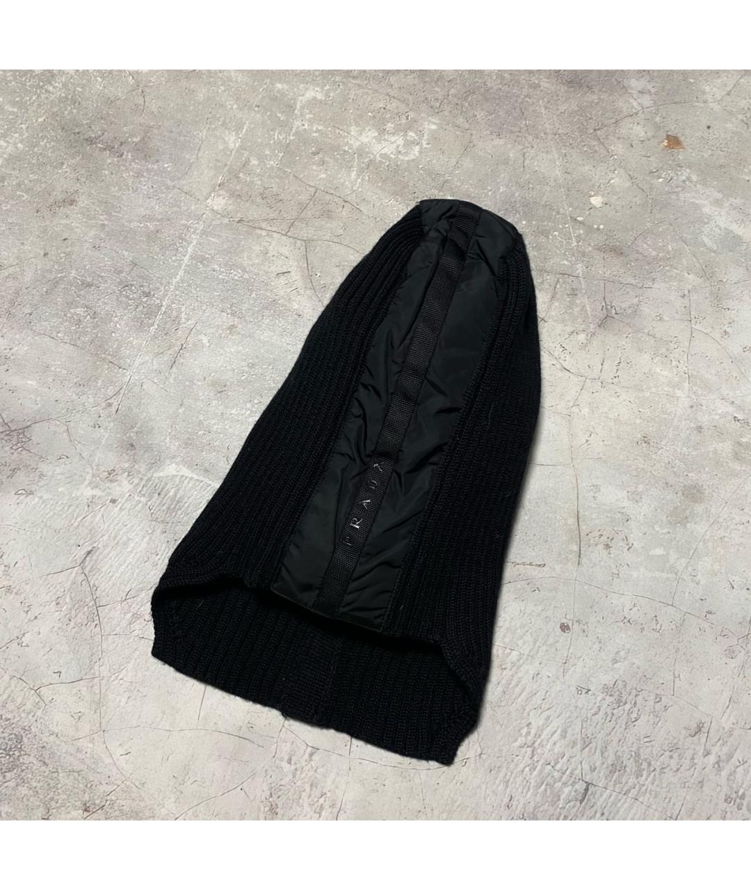 PRADA Черная шерстяная шапка, фото 2