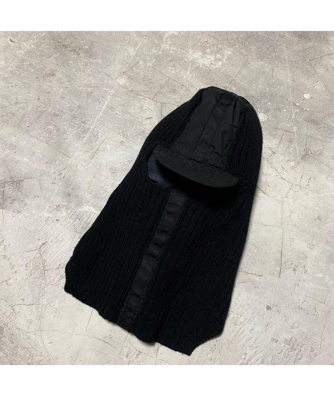 PRADA Черная шерстяная шапка, фото 6