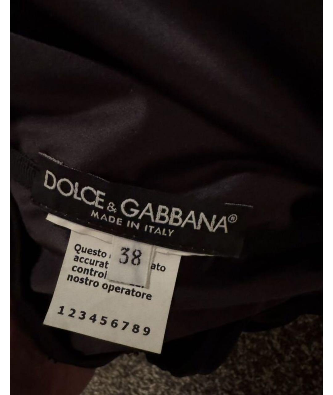DOLCE&GABBANA Черное шелковое вечернее платье, фото 2
