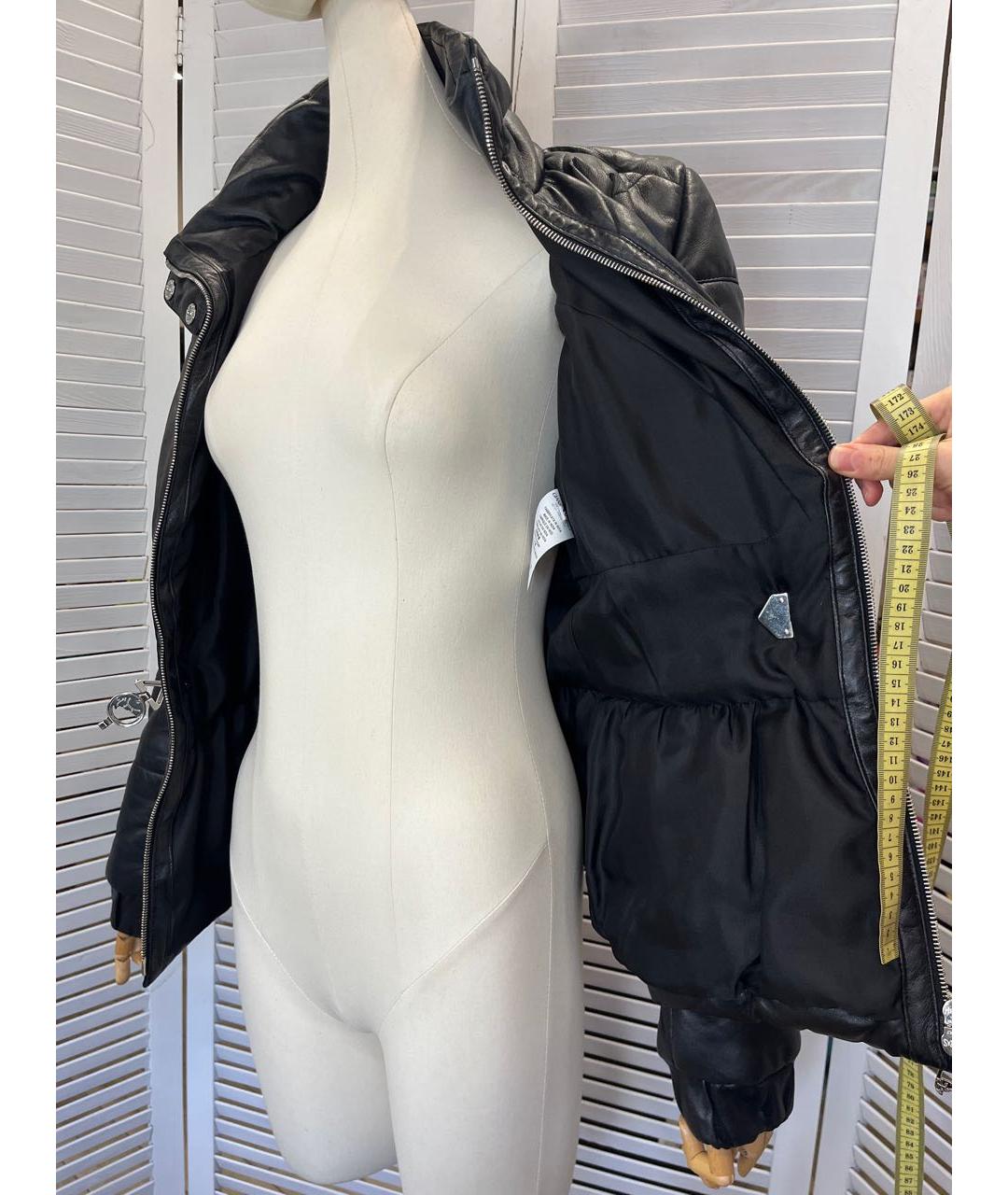 VERSACE Черная кожаная куртка, фото 8