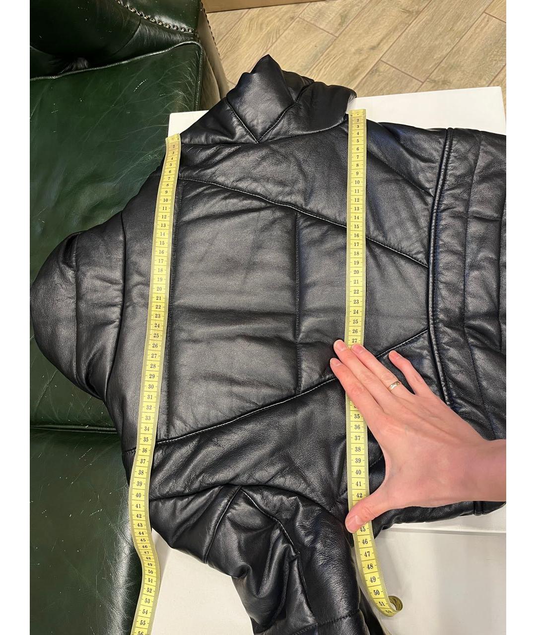 VERSACE Черная кожаная куртка, фото 3