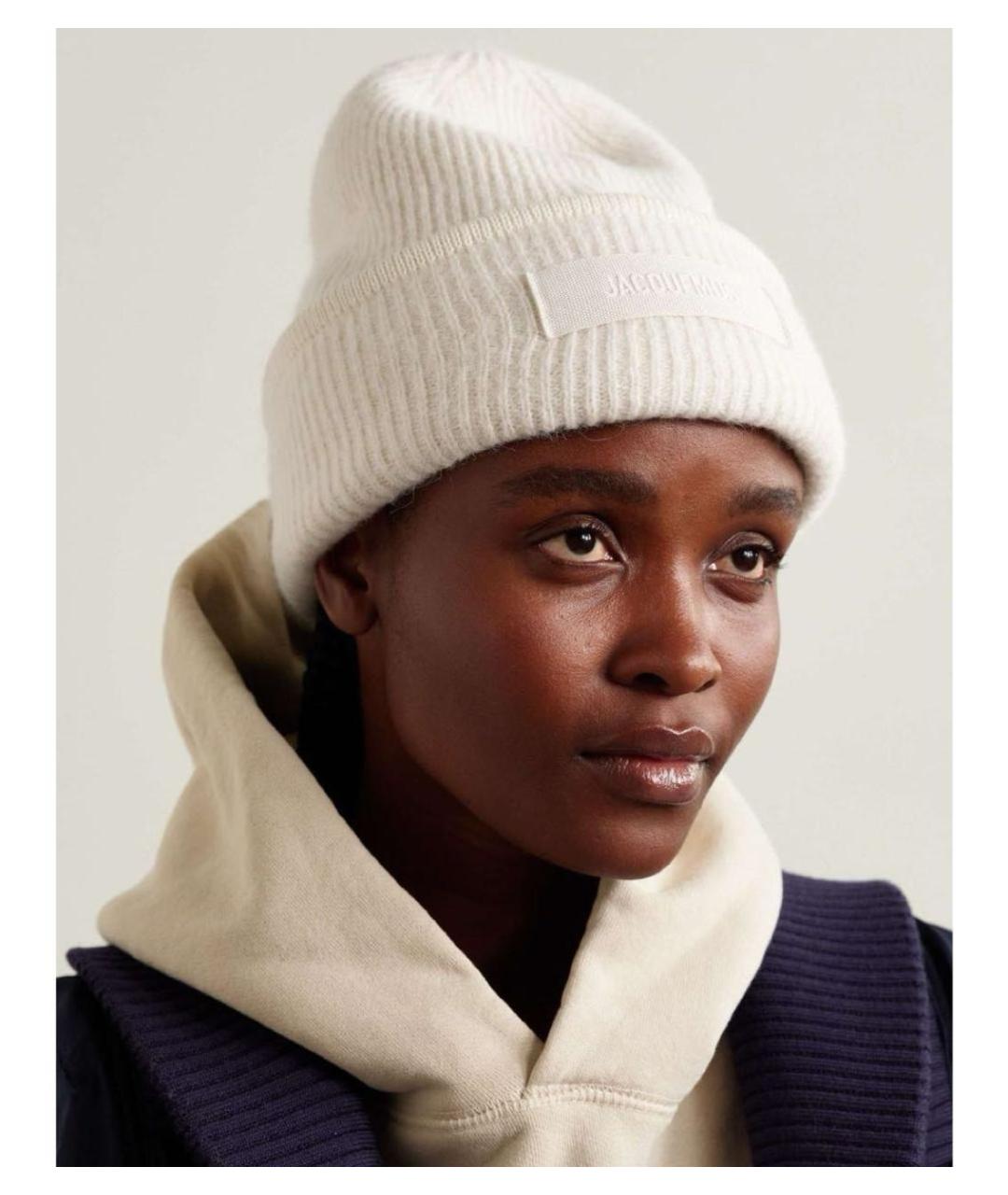 JACQUEMUS Бежевая шерстяная шапка, фото 2