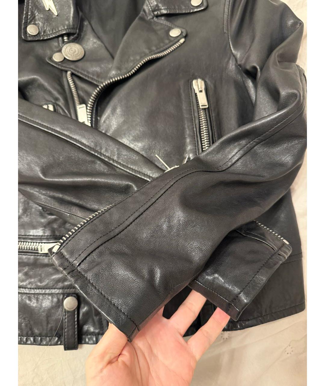 SAINT LAURENT Черная кожаная куртка, фото 5