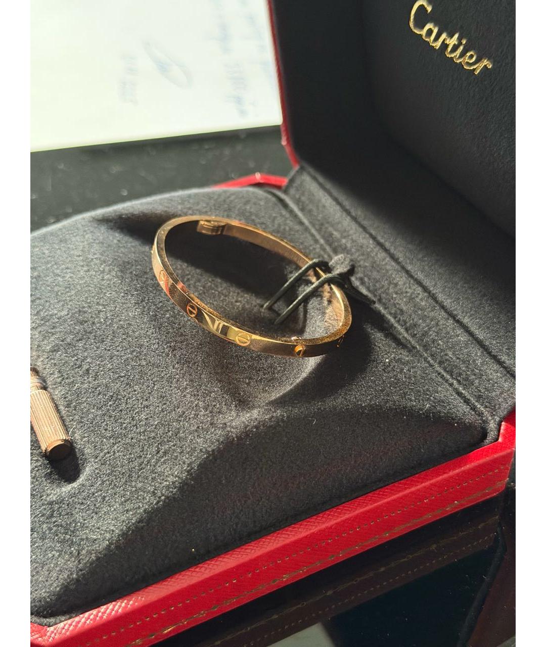 CARTIER Золотой браслет из розового золота, фото 3