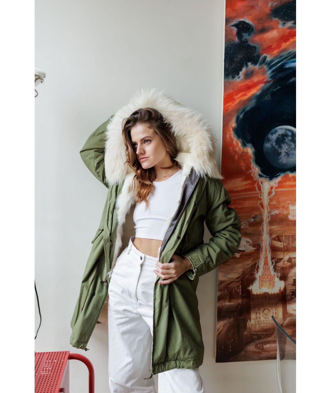 MR & MRS ITALY Хаки хлопковая парка, фото 7