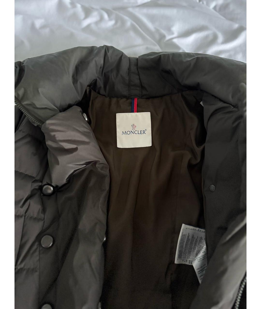 MONCLER Антрацитовый пуховик, фото 6