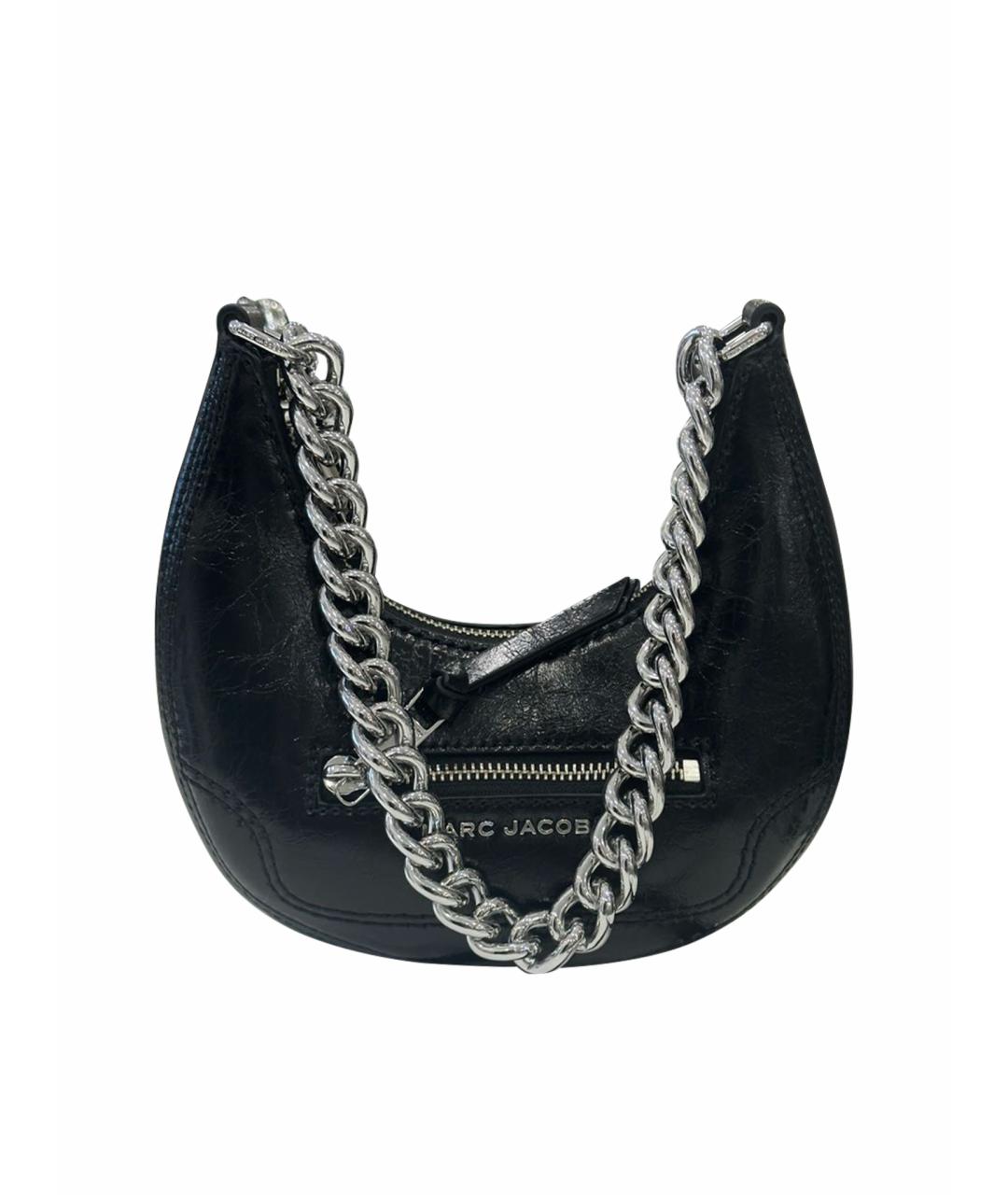 MARC JACOBS Черная сумка через плечо из лакированной кожи, фото 1
